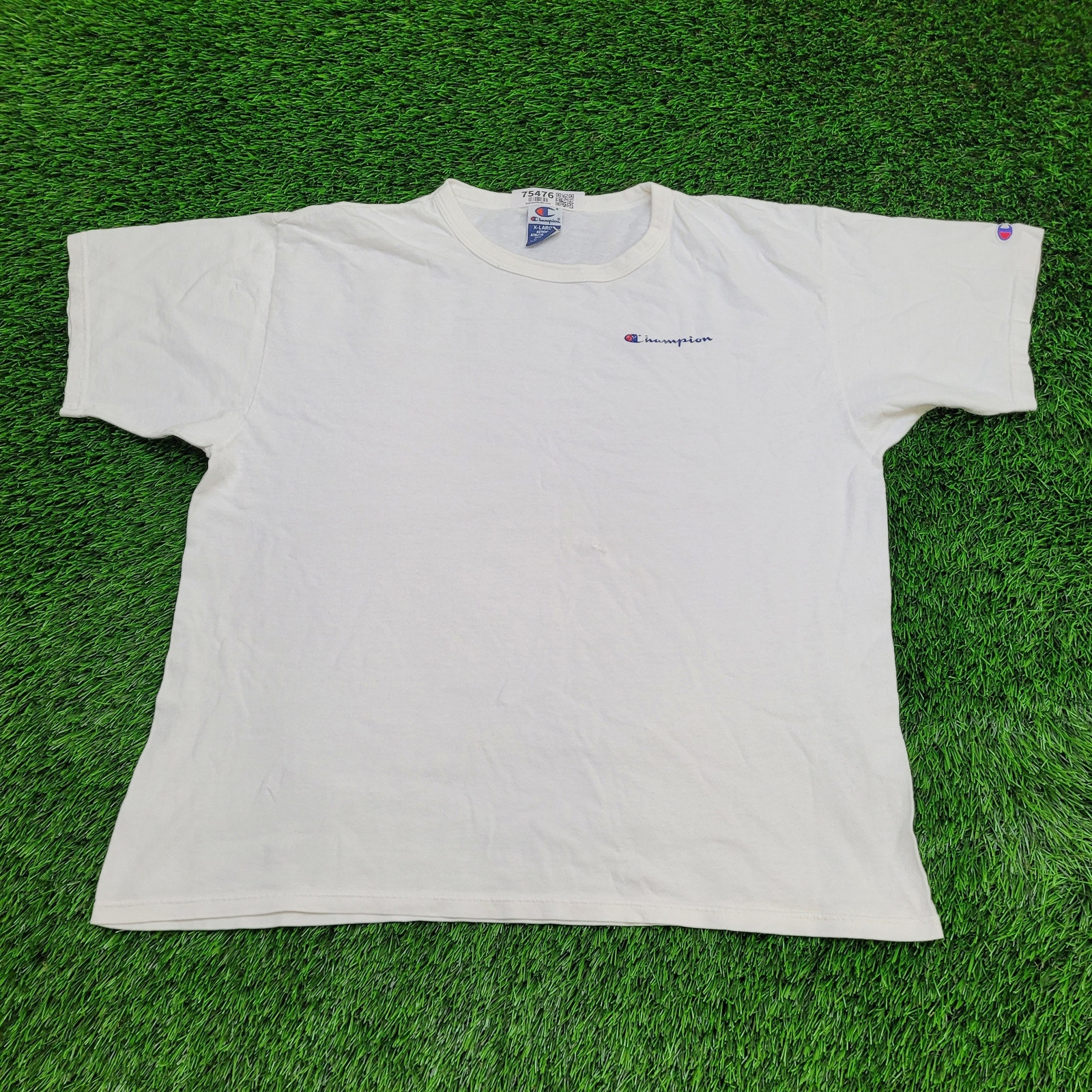 Vintage Champion Script Shirt Xl 25x27 Baggy Y2k